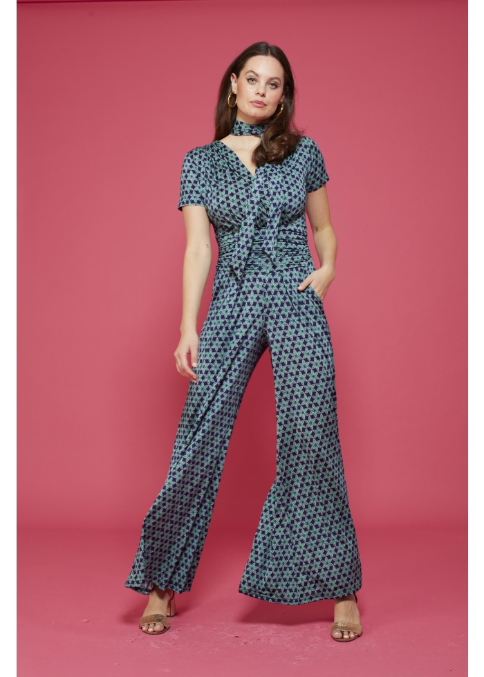 Onjenu | Sharon Maxi Jumpsuit Fleur Green