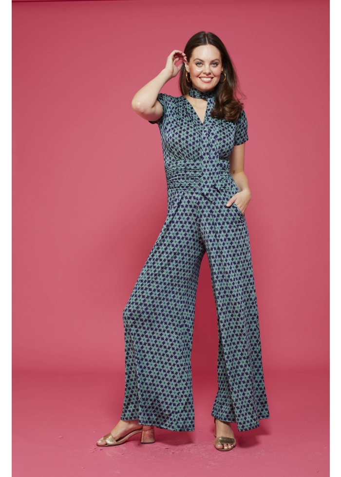 Onjenu | Sharon Maxi Jumpsuit Fleur Green