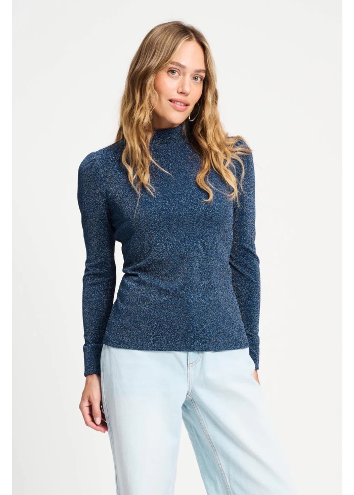 POM | Glitter Dawn Blue Turtleneck