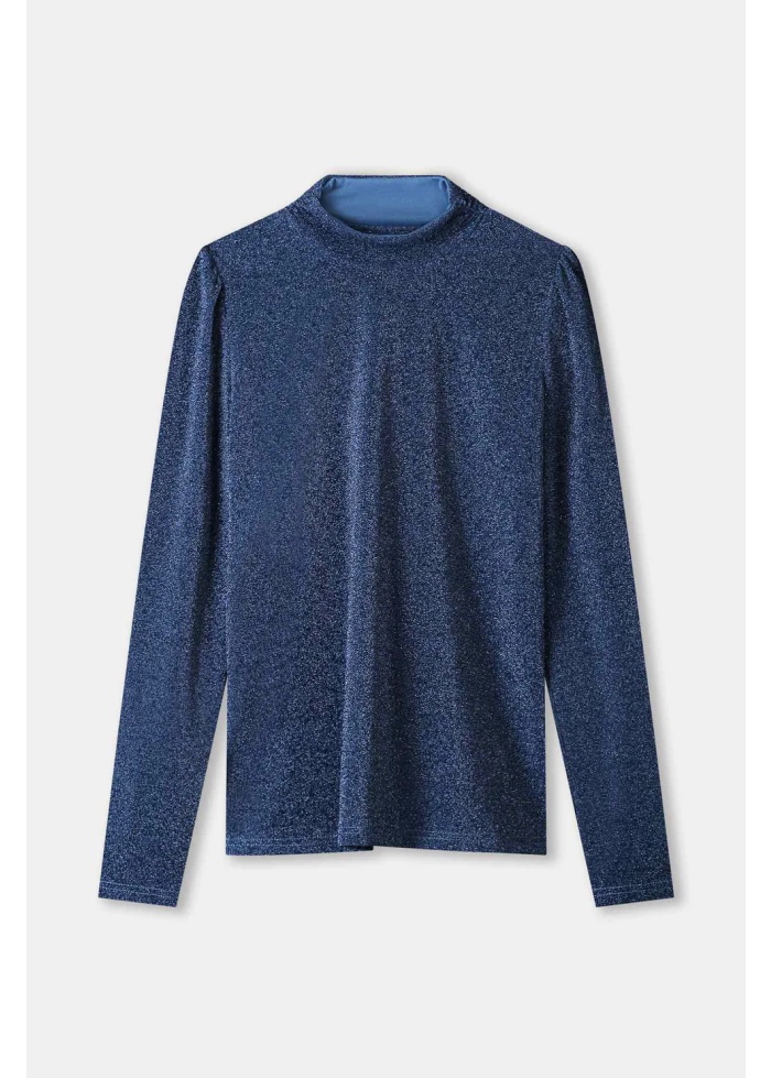 POM | Glitter Dawn Blue Turtleneck