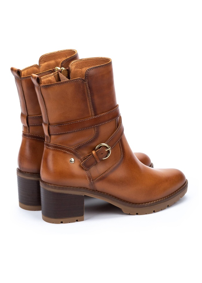 Pikolino | Buckle Detail Tan Ankle Boot
