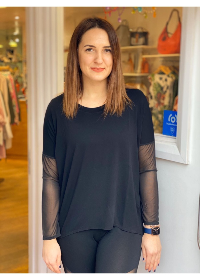 Postcard | Mesh Sleeve Top