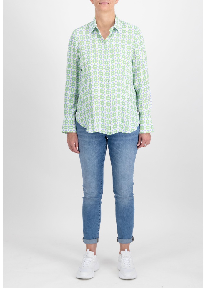 Just White | Flower Print Shirt