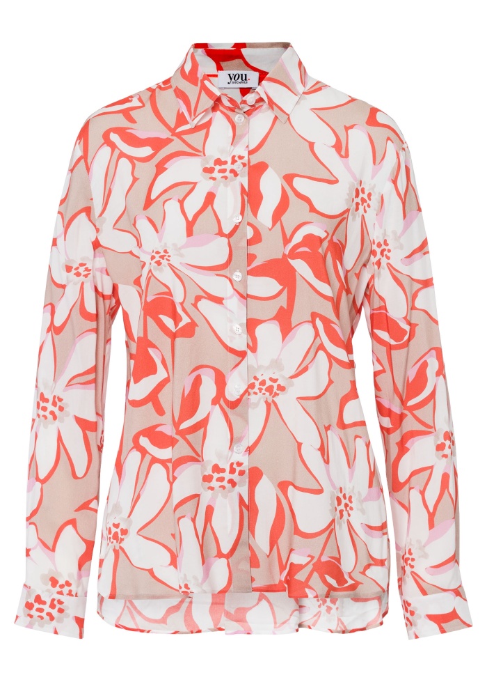 Just White | Flower Print Shirt