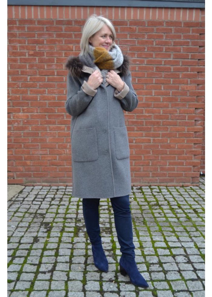 Reversible wool coat