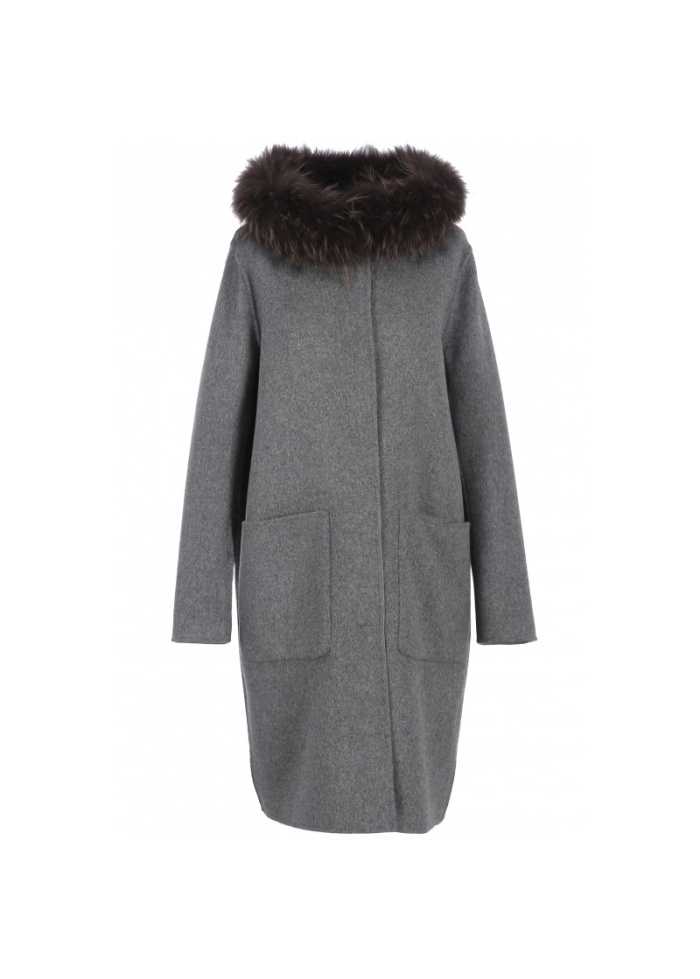 Reversible wool coat