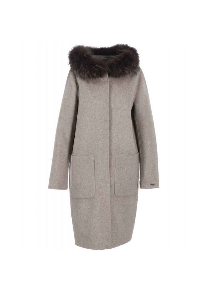 Reversible wool coat