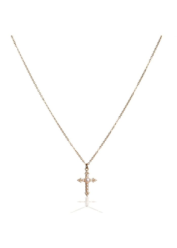 Zelly | Pear Cross Necklace