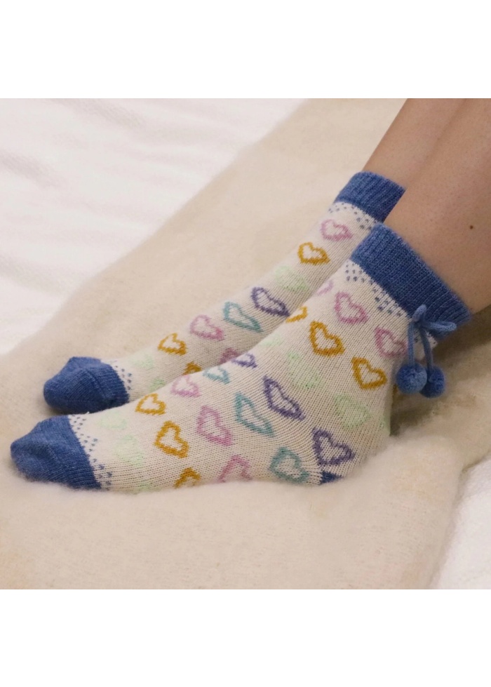 Zelly | Heart Socks Blue