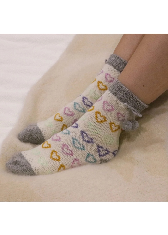Zelly | Heart Socks Grey