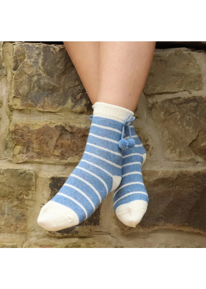 Zelly | Stripe Socks Blue