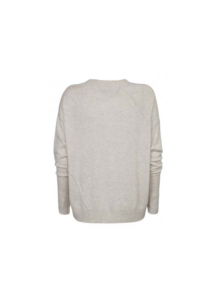 Boxy Sweater with Uneven Hem