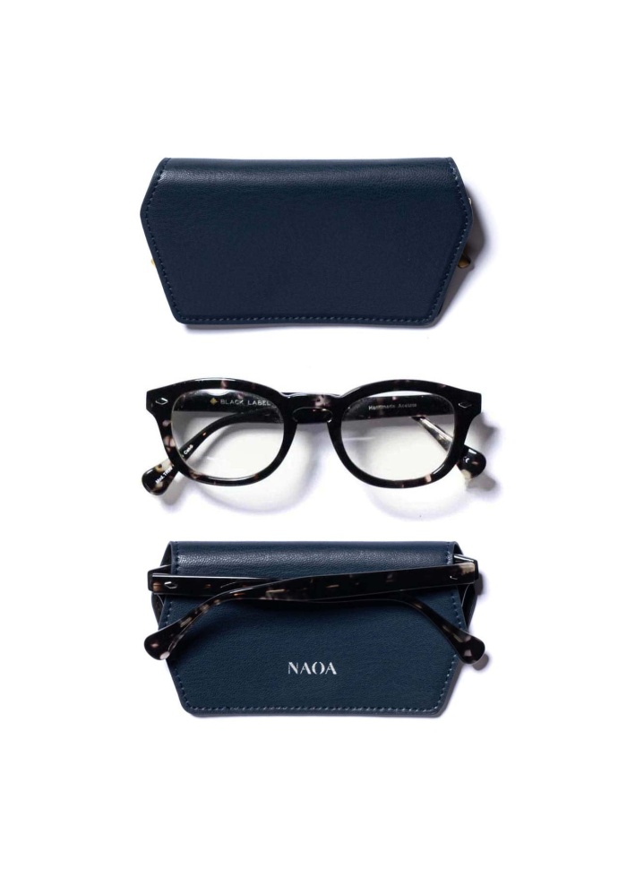NAOA | Apple Leather Slim Glasses Case Navy