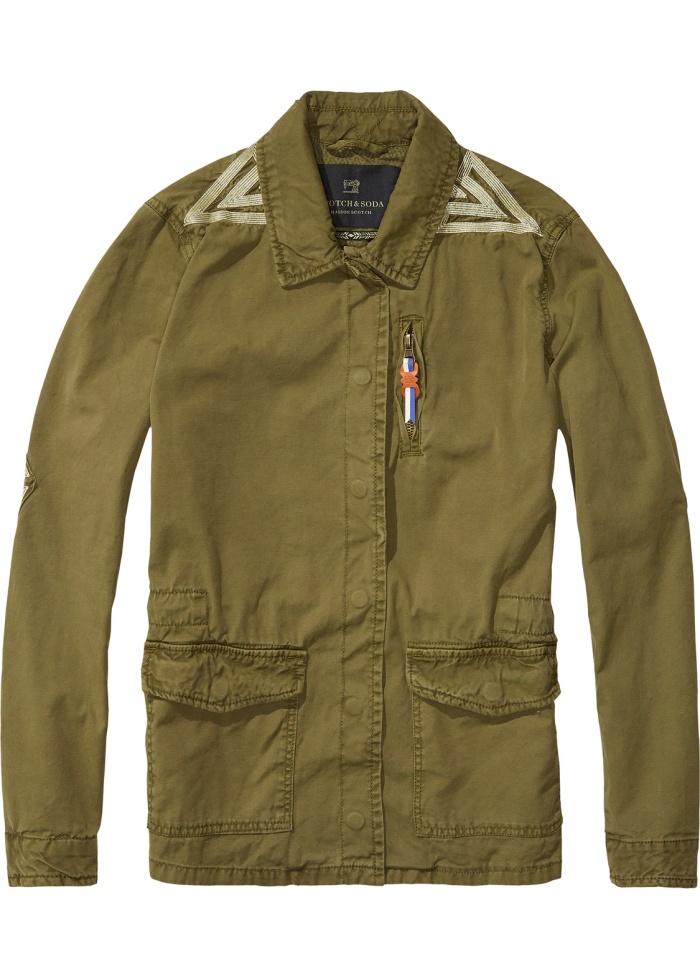 Embroidered Military Jacket