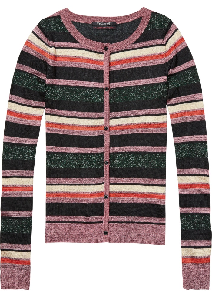 Striped Lurex Cardigan