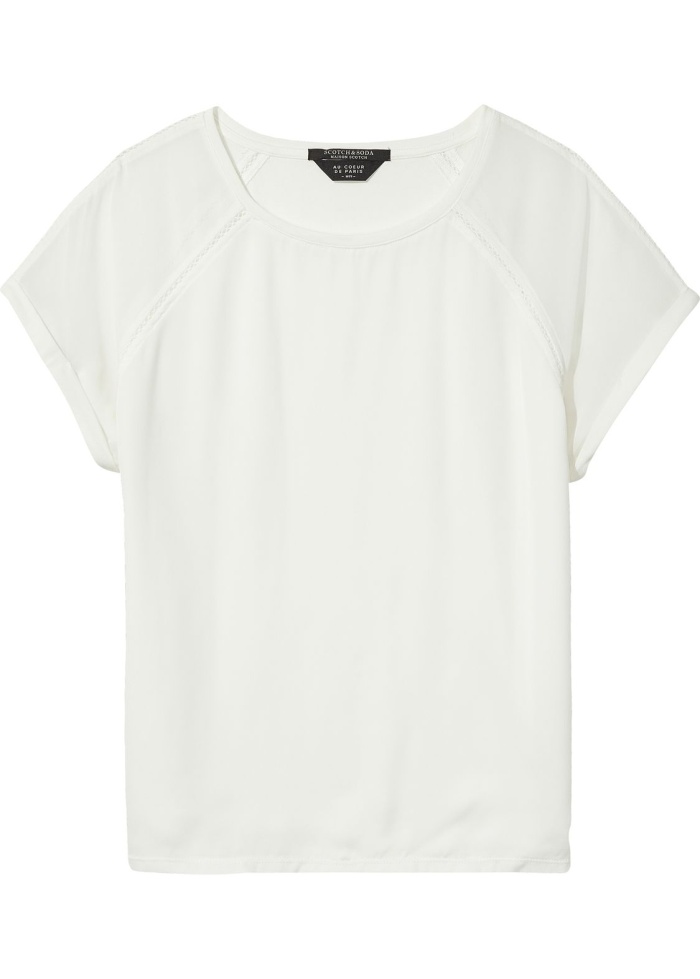 Top with Lace Inserts