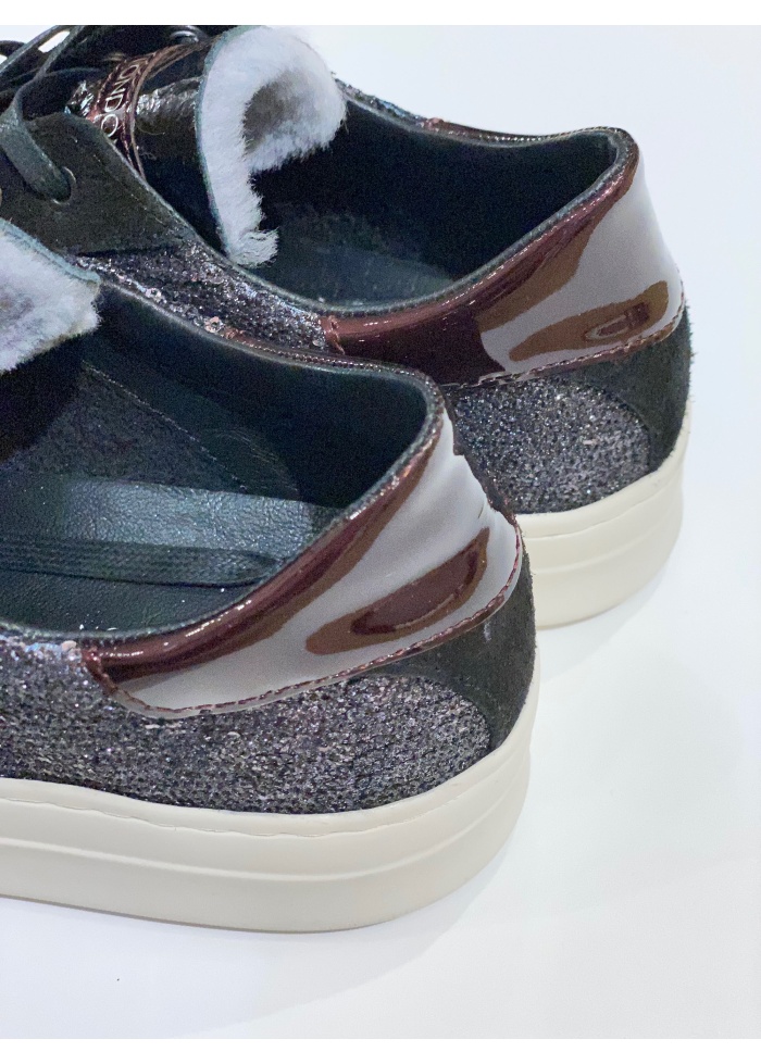 Crime | Black Patent Trainers