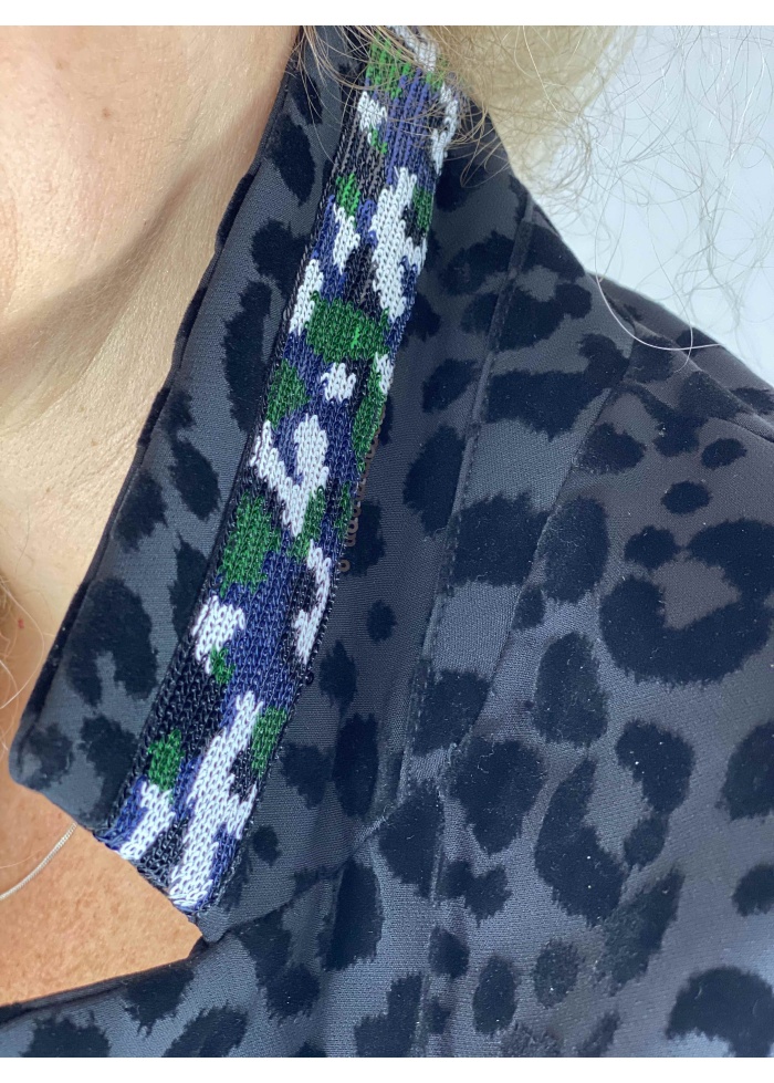 Vilagallo | Antonet Flock Jacket Black Patri