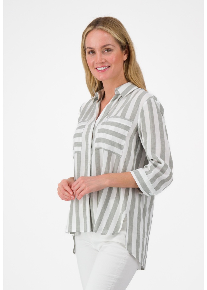 Just White | Stripe Blouse