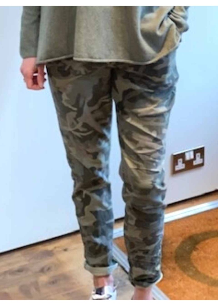 Lulu | Khaki Camouflage Trousers