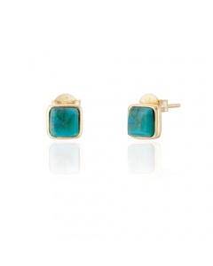 Spoke | Turquoise Square Earring