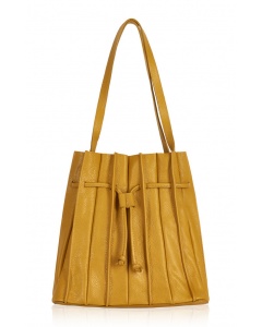 CPW | Pleated Handbag Mustard Leather