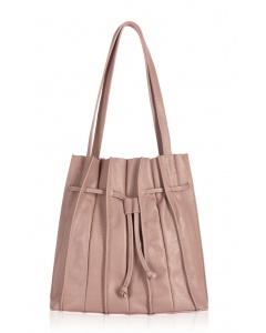 CPW | Pleated Handbag  Pale Pink Leather