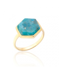 Spoke | Turquoise Hexagonal Ring